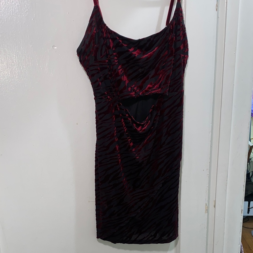 Lulu's Black and Red Patterned Dress